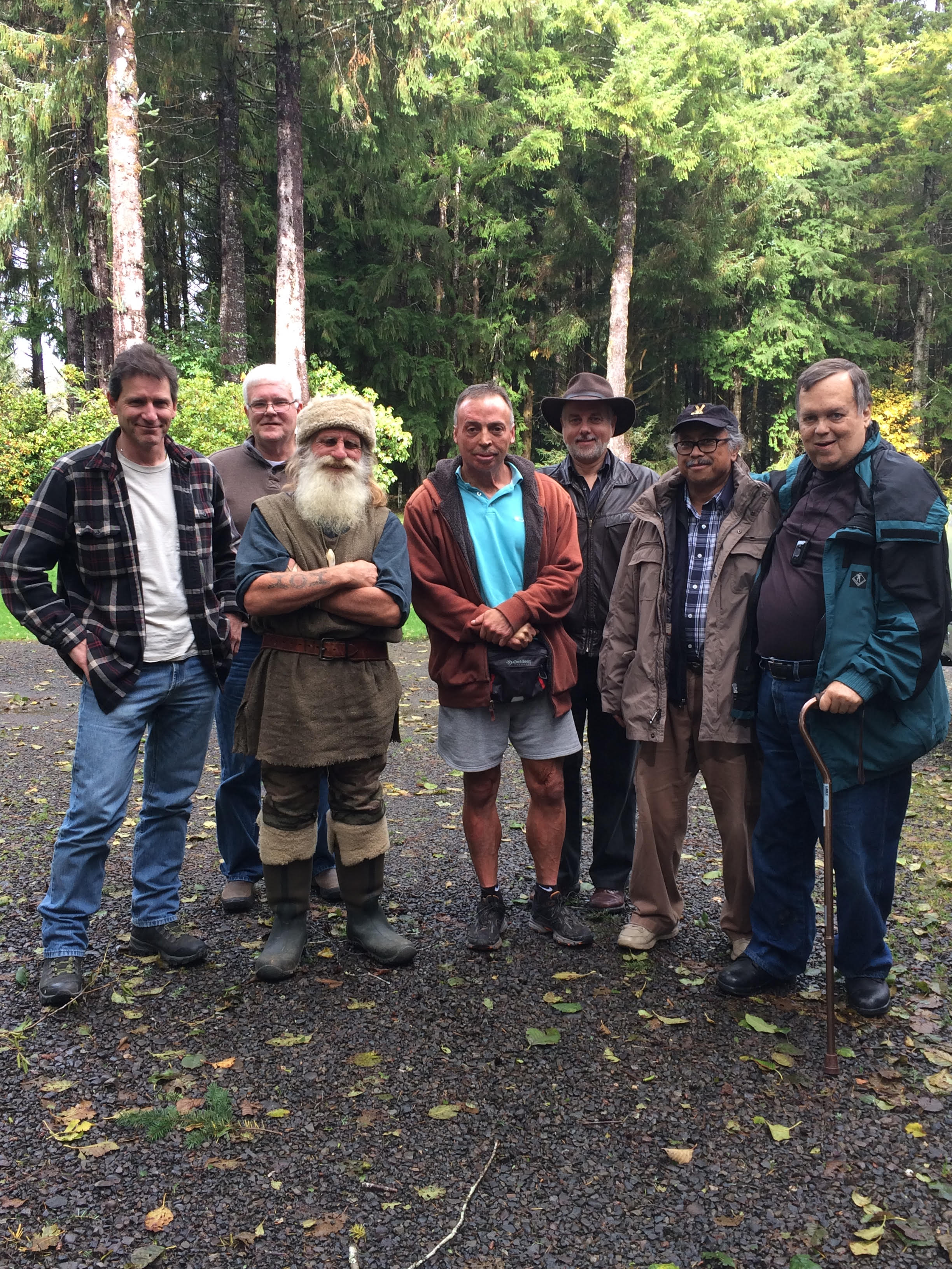 Scott Wolt with Mick Dodge and group on the Olympic Peninsula, Washington